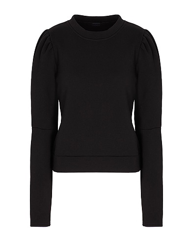 8 by YOOX Sweatshirt ORGANIC COTTON PUFF-SLEEVE SWEATSHIRT
 Schwarz 100% Organische Baumwolle