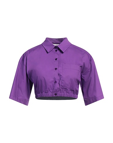 PATRIZIA PEPE Solid colour shirts & blouses Purple 100% Cotton
