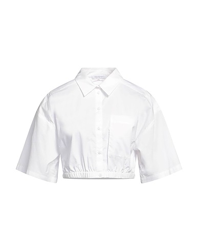 PATRIZIA PEPE Solid color shirts & blouses White 100% Cotton