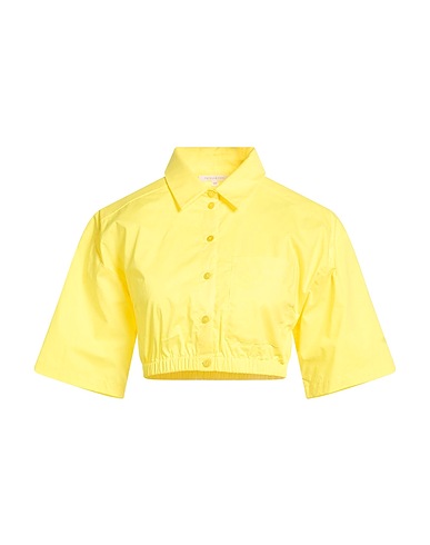 PATRIZIA PEPE Solid colour shirts & blouses Yellow 100% Cotton
