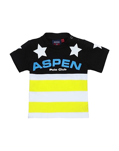 ASPEN POLO CLUB T-Shirt Schwarz 95% Baumwolle, 5% Elastan