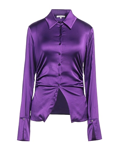 PATRIZIA PEPE Solid colour shirts & blouses Purple 67% Viscose, 28% Polyamide, 5% Elastane