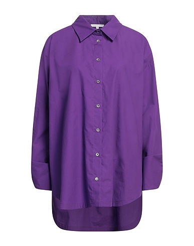 PATRIZIA PEPE Solid colour shirts & blouses Purple 100% Cotton