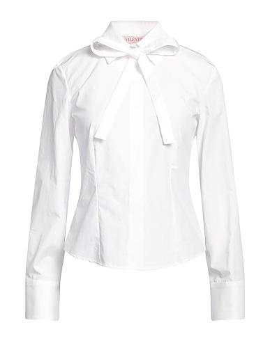 VALENTINO GARAVANI Solid colour shirts & blouses White 100% Cotton