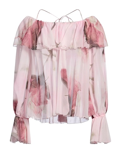 BLUMARINE Off-the-shoulder top Light pink 100% Silk