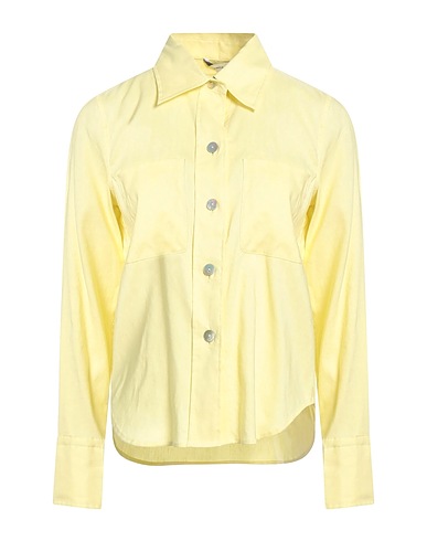VINCE. Linen shirt Pastel yellow 64% Linen, 33% Viscose, 3% Elastane
