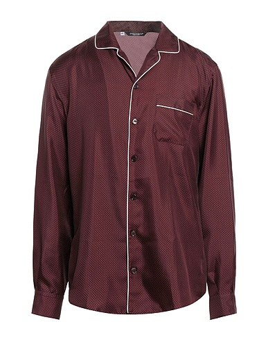 DOLCE&GABBANA Solid colour shirt Burgundy 100% Silk