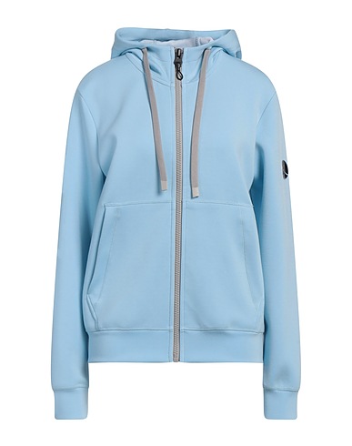 PEOPLE OF SHIBUYA Hooded track jacket  Sky blue 53% Polyester, 38% Viscose, 9% Elastane