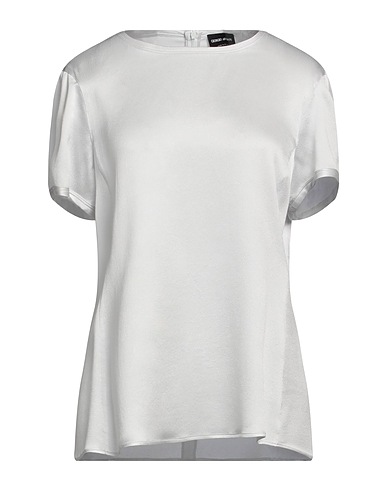 GIORGIO ARMANI Silk top Light grey 100% Silk