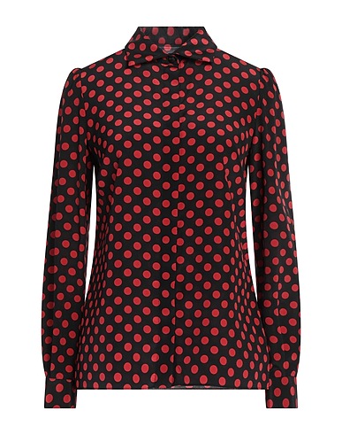 DOLCE&GABBANA Patterned shirts & blouses Black 100% Silk