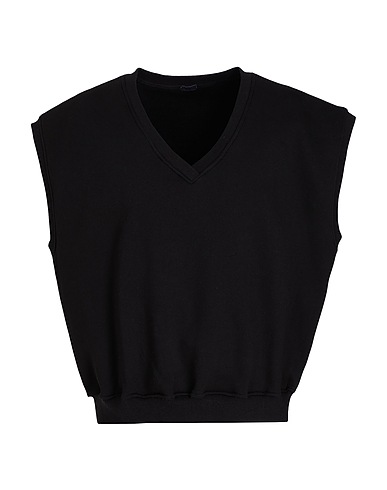 8 by YOOX Felpa ORGANIC COTTON VEST
 Nero 100% Cotone organico