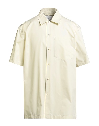 JIL SANDER Striped shirt Light green 100% Cotton