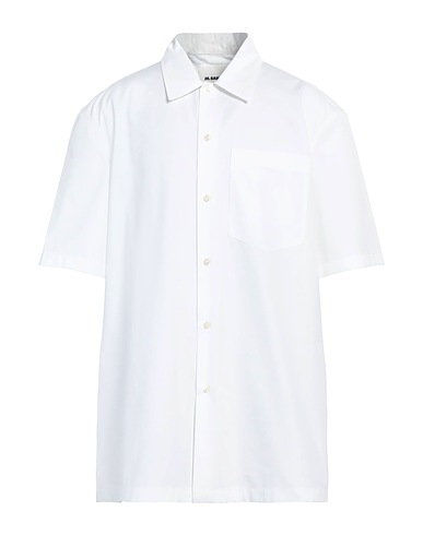 JIL SANDER Gestreiftes Hemd Weiß 100% Baumwolle