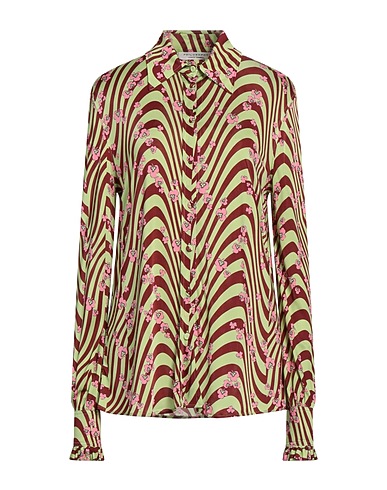PHILOSOPHY di LORENZO SERAFINI Camicia a righe Verde chiaro 100% Viscosa