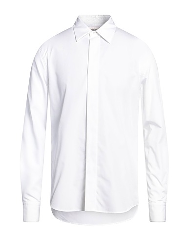 MCQUEEN Solid colour shirt White 100% Cotton