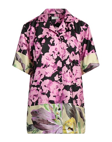 DRIES VAN NOTEN Camicie e bluse a fiori Fucsia 100% Seta