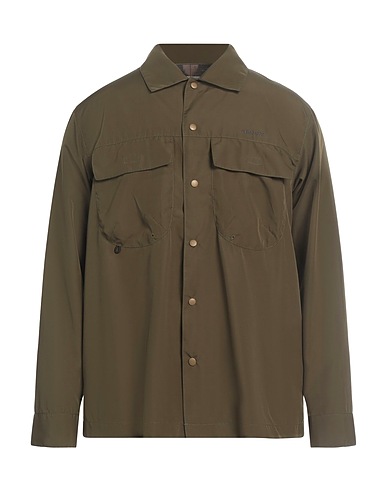 GRAMICCI Solid colour shirt Military green 100% Polyester