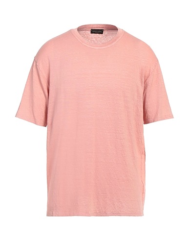 ROBERTO COLLINA T-shirt basique Rose poudré 97% Lin, 3% Élasthanne