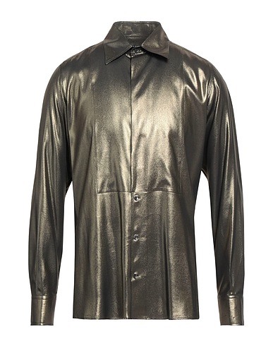 DOLCE&GABBANA Camicia tinta unita Bronzo 67% Acetato, 33% Seta