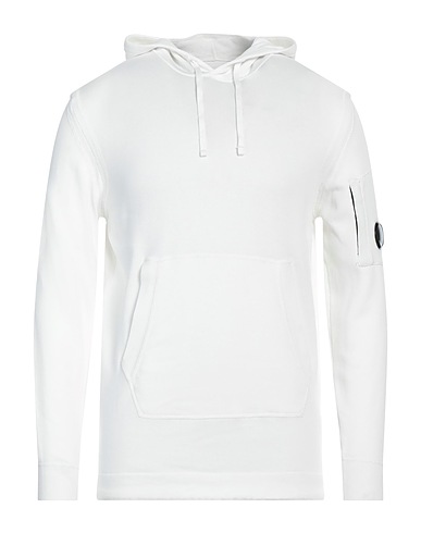 C.P. COMPANY Hooded track jacket  White 100% Cotton
