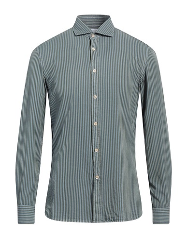 BOGLIOLI Striped shirt Sage green 100% Lyocell