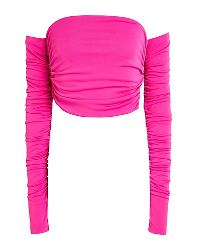 THE ANDAMANE Off-the-shoulder top Fuchsia 94% Polyester, 6% Elastane