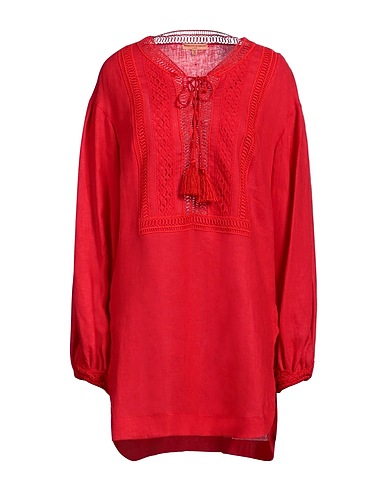 ERMANNO SCERVINO Top Red 100% Linen, Viscose, Polyester, Cotton