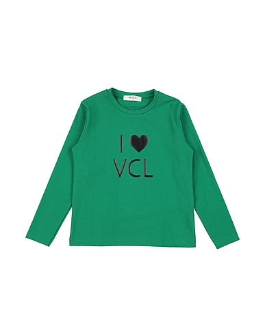 VICOLO T-shirt GIRL Verde 93% Cotone, 7% Elastan