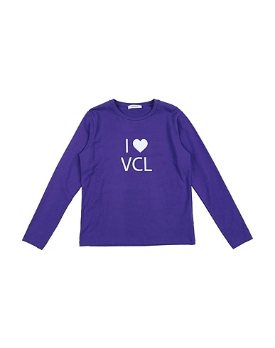 VICOLO T-shirt GIRL Purple 93% Cotton, 7% Elastane