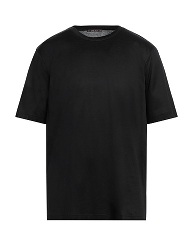 VIADESTE Basic T-Shirt Schwarz 100% Baumwolle