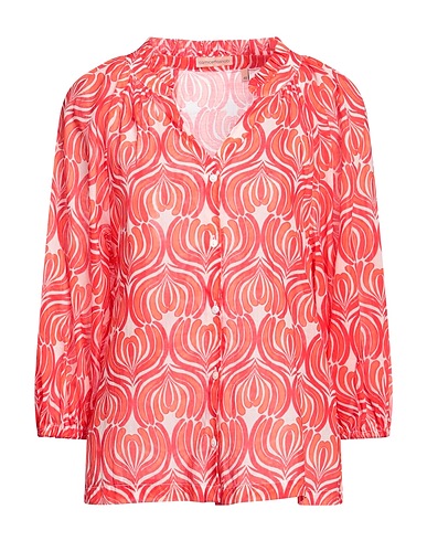 CAMICETTASNOB Patterned shirts & blouses Red 100% Cotton