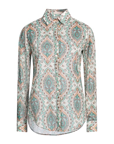 CAMICETTASNOB Patterned shirts & blouses Beige 100% Cotton