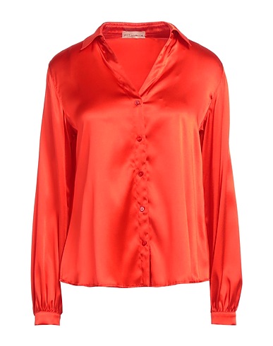 PUROTATTO Hemden und Blusen einfarbig Rot 92% Seide, 8% Elastan