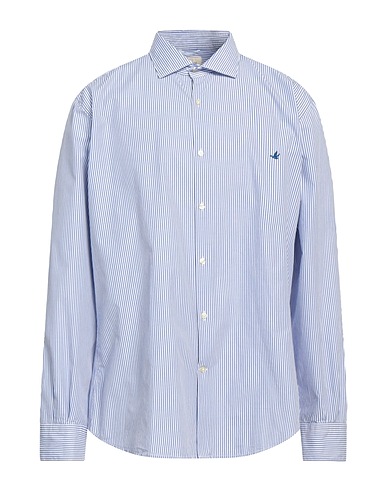 BROOKSFIELD Striped shirt Navy blue 100% Cotton