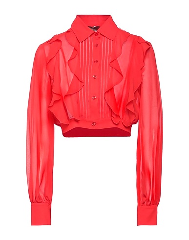 OLLA PARÉG Chemises et chemisiers de couleur unie Rouge 65% Polyester, 35% Viscose