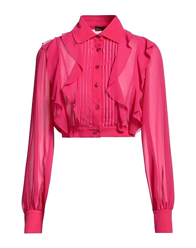 OLLA PARÉG Solid color shirts & blouses Fuchsia 65% Polyester, 35% Viscose