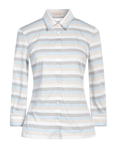 CAMICETTASNOB Striped shirt Light grey 100% Cotton