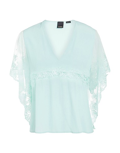 PINKO Top Turquoise 70% Acetate, 30% Silk, Polyester, Polyamide