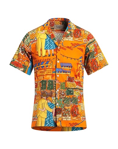 ALESSANDRO ENRIQUEZ Patterned shirt 98% Cotton, 2% Elastane