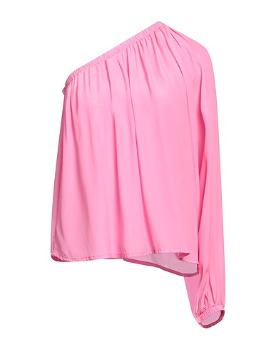 MÊME ROAD One-shoulder top Pink 70% Viscose, 30% Silk