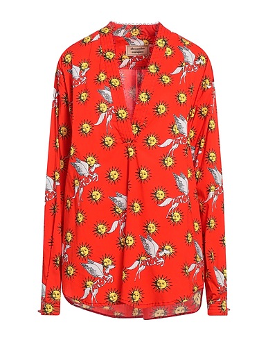 ALESSANDRO ENRIQUEZ Top Tomato red 98% Cotton, 2% Elastane