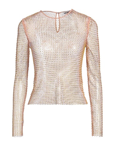 SELF-PORTRAIT Top Light brown 96% Polyester, 4% Elastane