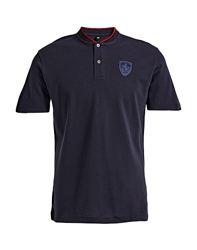FERRARI Polo shirt Midnight blue 100% Cotton