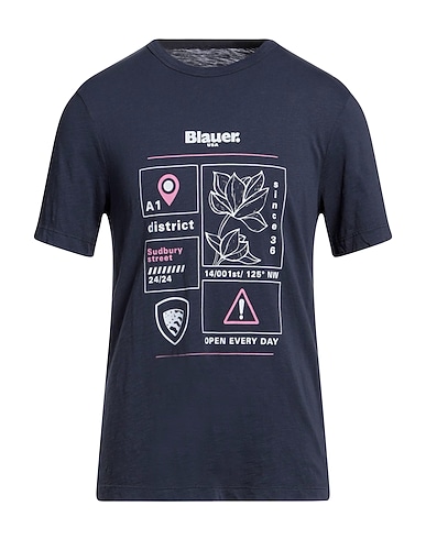 BLAUER. T-shirt BLU NOTTE 100% Coton