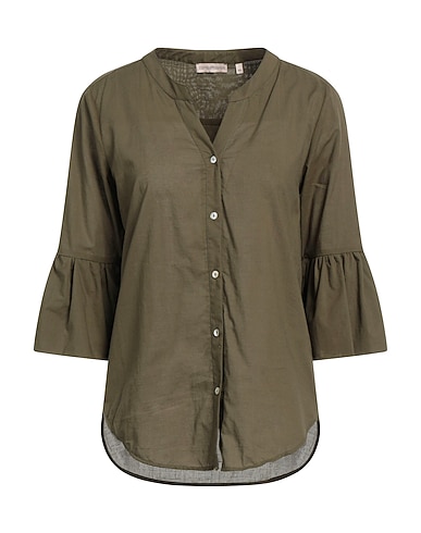 CAMICETTASNOB Solid colour shirts & blouses Military green 100% Cotton