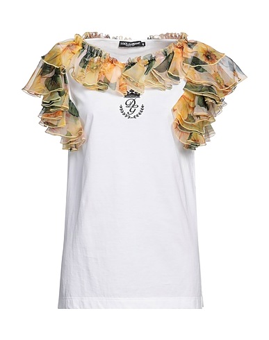 DOLCE&GABBANA T-shirt White 80% Cotton, 20% Silk