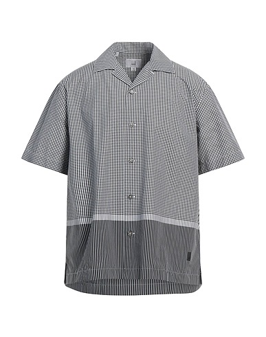 DUNHILL ストライプ柄シャツ ブラック コットン 100%