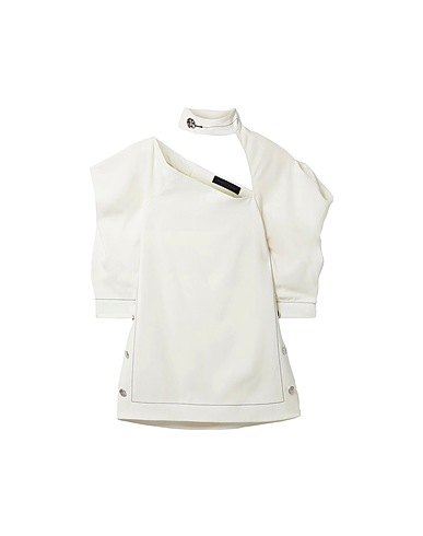 PROENZA SCHOULER Patterned shirts & blouses Off white 70% Triacetate, 30% Polyester