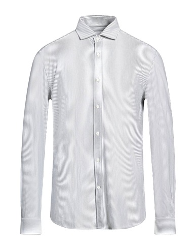 BRUNELLO CUCINELLI Striped shirt Military green 100% Cotton