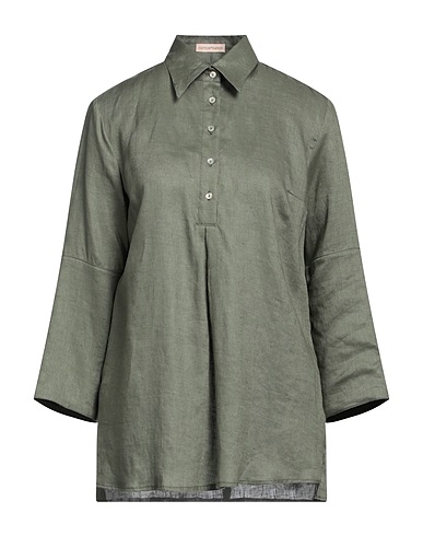 CAMICETTASNOB Top Military green 100% Linen